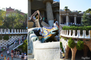 The Dragon Stairway in Park Guell, Barcelona