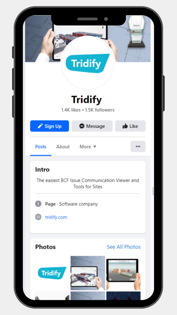 Tridify Facebook page